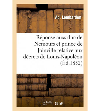 Reponse aux deux decrets du...